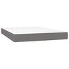 vidaXL Boxspringbett mit Matratze Dunkelgrau 140x190 cm Stoff