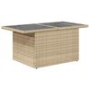 vidaXL 9-tlg. Garten-Sofagarnitur mit Kissen Beige Poly Rattan Akazie