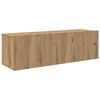 vidaXL 4-tlg. TV-Schrank-Set Wandmontage Artisan-Eiche Holzwerkstoff