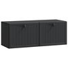 vidaXL Wandmontierter TV-Schrank Schwarz 78,5 x 31 x 30 cm