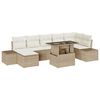 vidaXL Gartensofa-set 8 stk. Beige Poly-Rattan