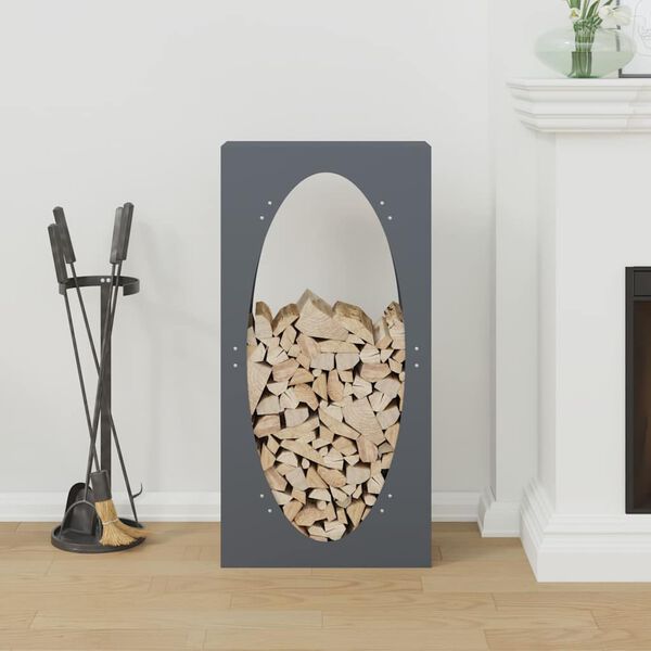 vidaXL Brennholzregal Anthrazit 50x23x100 cm Kaltgewalzter Stahl