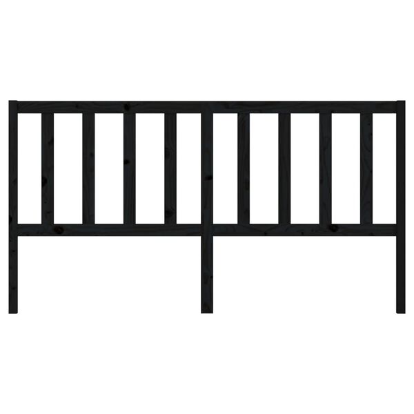 vidaXL Kopfteil Schwarz 206x4x100 cm Massivholz Kiefer