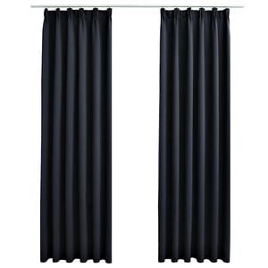 vidaXL Verdunkelungsvorh&auml;nge mit Haken 2 Stk. Anthrazit 140x175cm