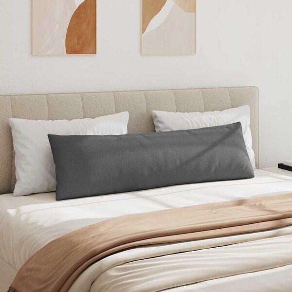 vidaXL Sofakissen 2 Stück Dunkelgrau 145 x 40 cm Stoff