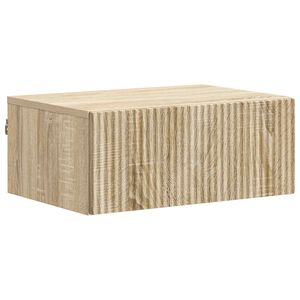 vidaXL Wandmontierter Nachttisch Sonoma-Eiche 49 x 34,5 x 20 cm