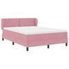 vidaXL Boxspringbett mit Matratze mit Kopfteil Rosa 160 x 200 cm Samt
