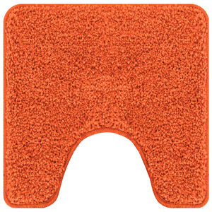 vidaXL Rutschfeste Badematte mit Toilettenausschnitt Orange 50 x 50 cm