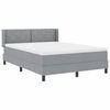 vidaXL Boxspringbett mit Matratze Hellgrau 200 x 160 cm Stoff
