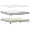 vidaXL Boxspringbett mit Matratze Hellgrau 200 x 180 cm Samt