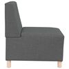 vidaXL Modulares Armfreies Sofa 2 pcs Dunkelgrau 55 x 74 x 82 cm Stoff