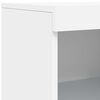vidaXL Sideboard mit LED-Leuchten Wei&szlig; 181,5x37x100 cm