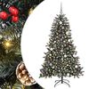 vidaXL K&uuml;nstlicher Weihnachtsbaum Gr&uuml;n 180 cm PVC, Plastik und Stahl