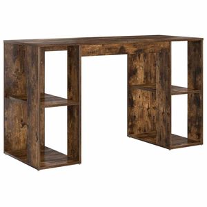 vidaXL Schreibtisch Ger&auml;ucherte Eiche Holzwerkstoff 130 x 50,5 x 75 cm