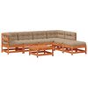vidaXL Garten-Lounge-Set 7 pcs Wachsbraun Massives Kiefernholz