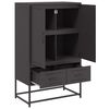 vidaXL Highboard Schwarz 68x39x111,5 cm Stahl