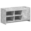 vidaXL Schuhschrank mit T&uuml;r Betongrau 100 x 39,5 x 51 cm Holzwerkstoff