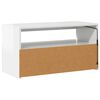 vidaXL TV-Schrank mit LED-Leuchten Hochglanz-Weiß 75x35x40 cm