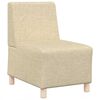 vidaXL Modulares Armfreies Sofa 3 pcs Creme 55 x 74 x 82 cm Stoff