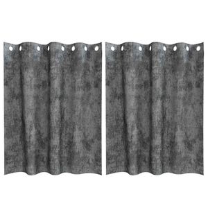 vidaXL Samtvorh&auml;nge 2 Stk. Grau 140 x 140 cm Samt
