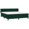 vidaXL Boxspringbett mit Matratze Dunkelgr&uuml;n 160x200 cm Samt