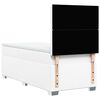 vidaXL Boxspringbett mit Matratze Wei&szlig; 90x190 cm Kunstleder