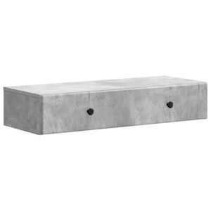 vidaXL Wandmontierter Beistelltisch Betongrau 87,5 x 34,5 x 17 cm