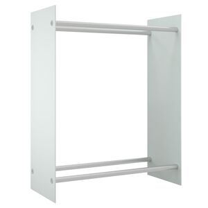vidaXL Brennholzregal Wei&szlig; 80x35x100 cm Hartglas