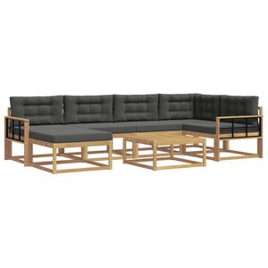 vidaXL Outdoor-Sofagarnitur 7 stk. Wei&szlig; und Anthrazit