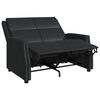 vidaXL Relaxsofa 2-Sitzer Schwarz Kunstleder