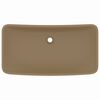 vidaXL Luxus-Waschbecken Rechteckig Matt Creme 71x38 cm Keramik