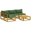 vidaXL Sofa-Set 5 stk. Natur Massivholz Akazie