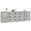 vidaXL Sideboards 3 Stk. Betongrau Holzwerkstoff