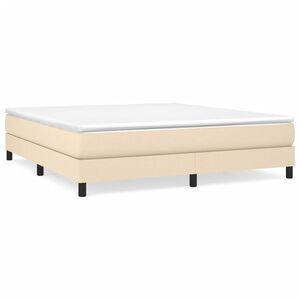 vidaXL Boxspringbettgestell Creme 160x200 cm Stoff