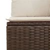 vidaXL 8-tlg. Garten-Sofagarnitur mit Kissen Braun Poly Rattan