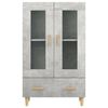 vidaXL Highboard Betongrau 70x31x115 cm Holzwerkstoff