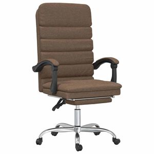 vidaXL B&uuml;rostuhl mit Massagefunktion Braun Stoff