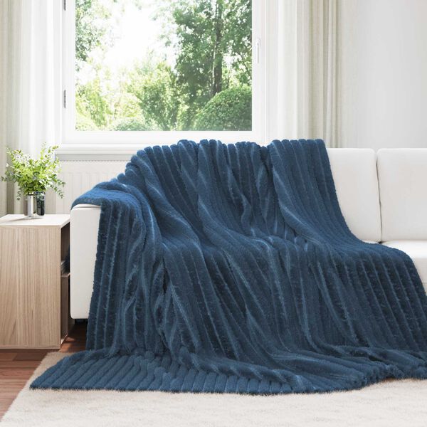 vidaXL &Uuml;berwurfdecke Marineblau 270 x 240 cm Fleece