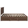 vidaXL Bettrahmen Braun Eichen-Optik 200 x 200 cm Ingenieurs Holz