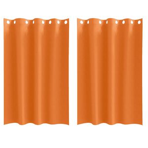 vidaXL Verdunkelungs-Vorh&auml;nge mit Ringen 2 stk. Helles Orange
