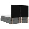 vidaXL Bett mit Stauraum und LED Dunkelgrau 140 x 200 cm Polyester