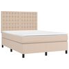 vidaXL Boxspringbett Matratze Cappuccino-Braun 140x200cm Kunstleder