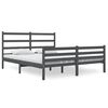 vidaXL Massivholzbett Kiefer 140x190 cm Grau