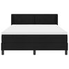 vidaXL Boxspringbett mit Matratze Schwarz 200 x 160 cm Polyester