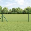 vidaXL Zaunpfosten Gr&uuml;n 10 x 0,6 m (40 x 40 mm Maschen) Stahl und PVC