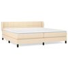 vidaXL Boxspringbett mit Matratze Creme 200x200 cm Stoff