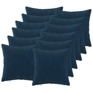 vidaXL Kissen 12 stk. HEERLEN Blau 40 x 40 cm Mikrofaser Fleece