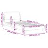 vidaXL Bettgestell "Dover" Creme 100x200 cm Stoff
