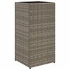 vidaXL Pflanzk&uuml;bel Grau 30x30x60 cm Poly Rattan