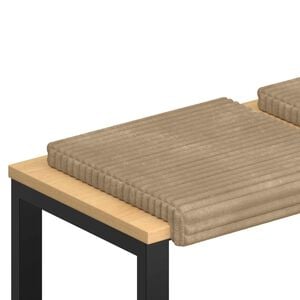 vidaXL Bankkissen 2 stk. Pl&uuml;schcord Taupe Tiefe 35 cm